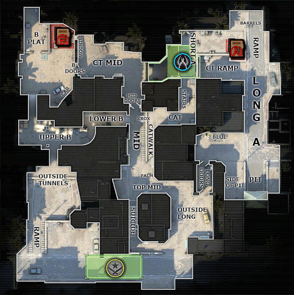 CS GO Dust 2 Map Callouts