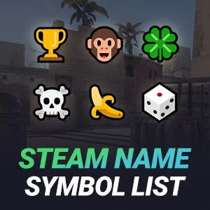 Steam Name Symbol List