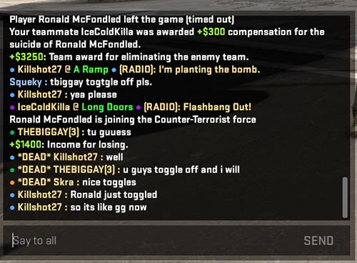 Csgo can dead players chat